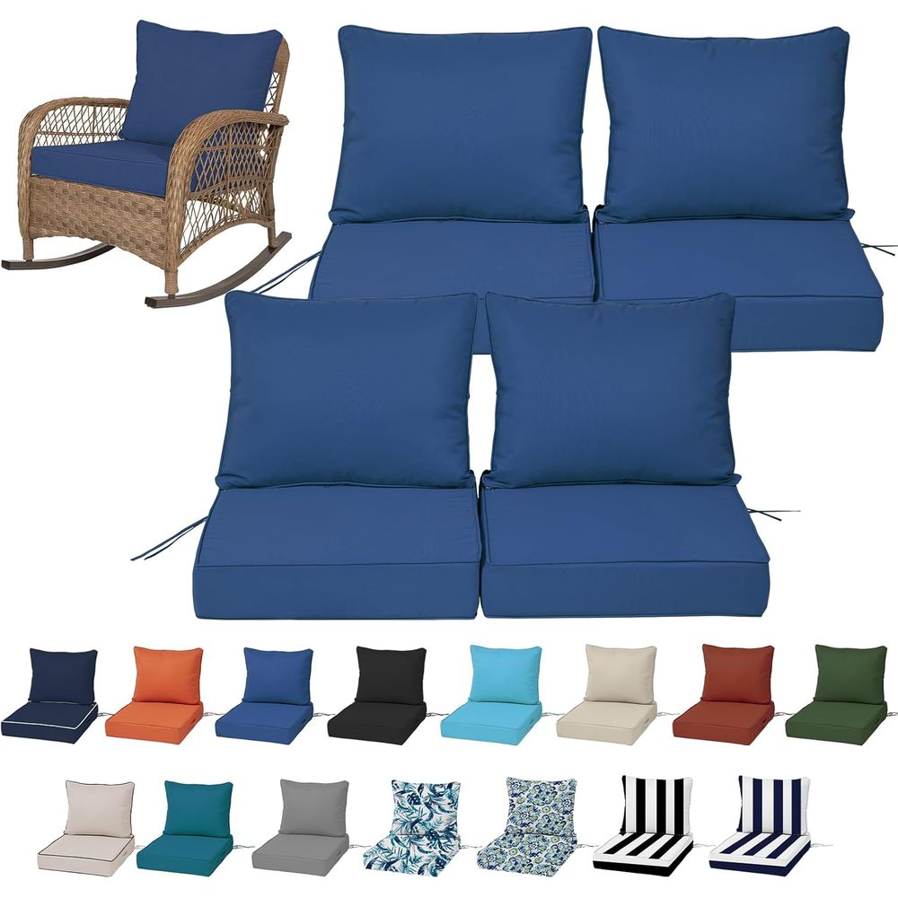Outdoor Furniture For Patio - Set di 4 Cuscini Profondi per