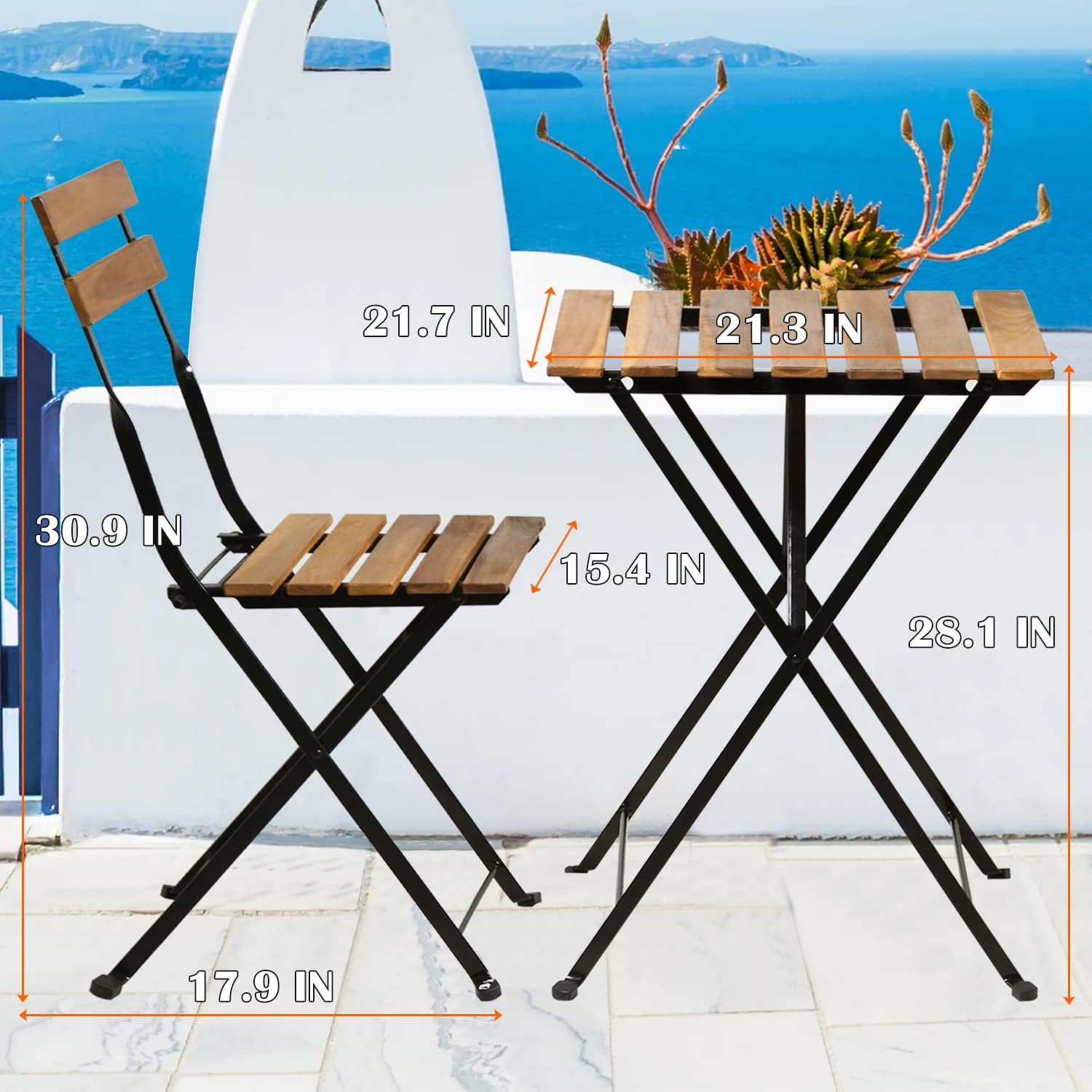Set da bistrot pieghevole in l - Outdoor Furniture For Patio recensione e prezzo