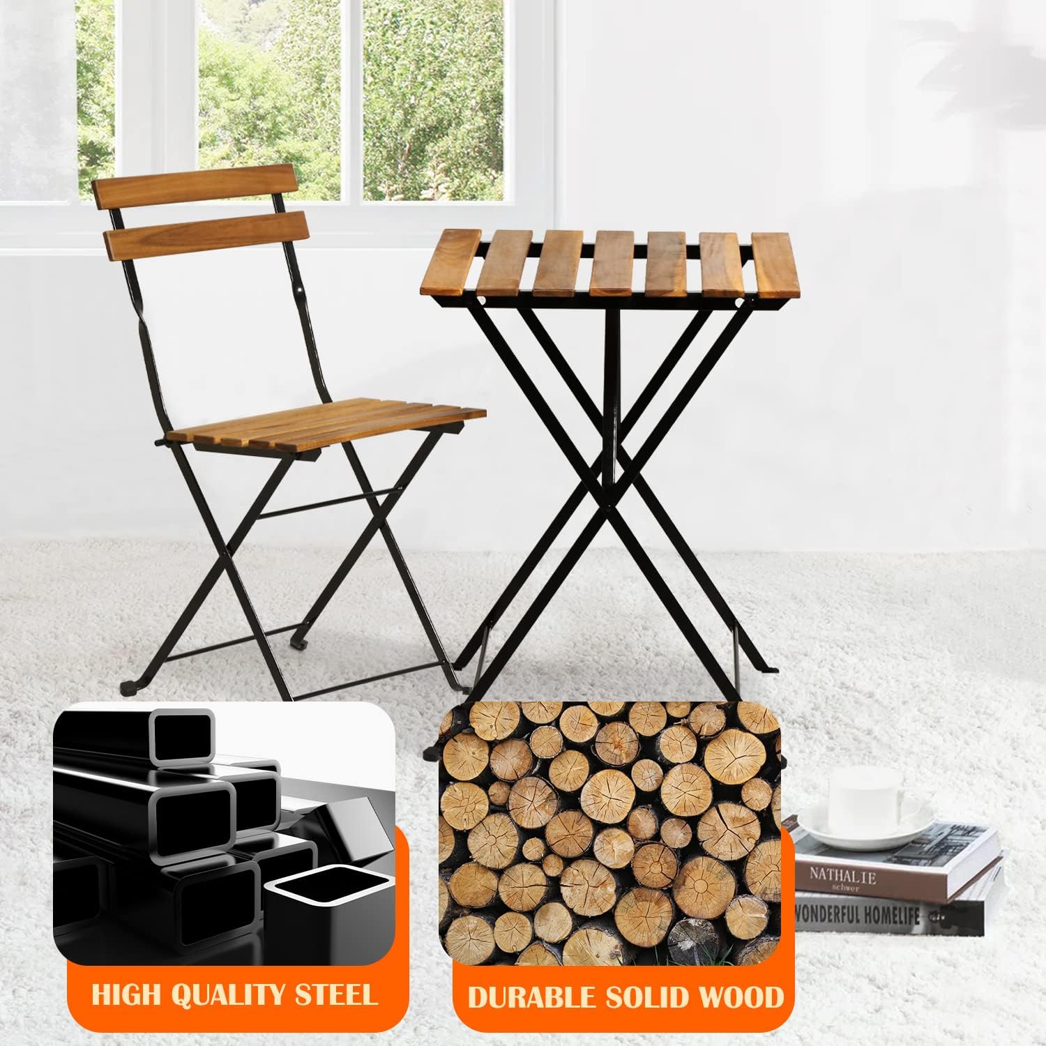 Set da bistrot pieghevole in l - Outdoor Furniture For Patio recensione e prezzo