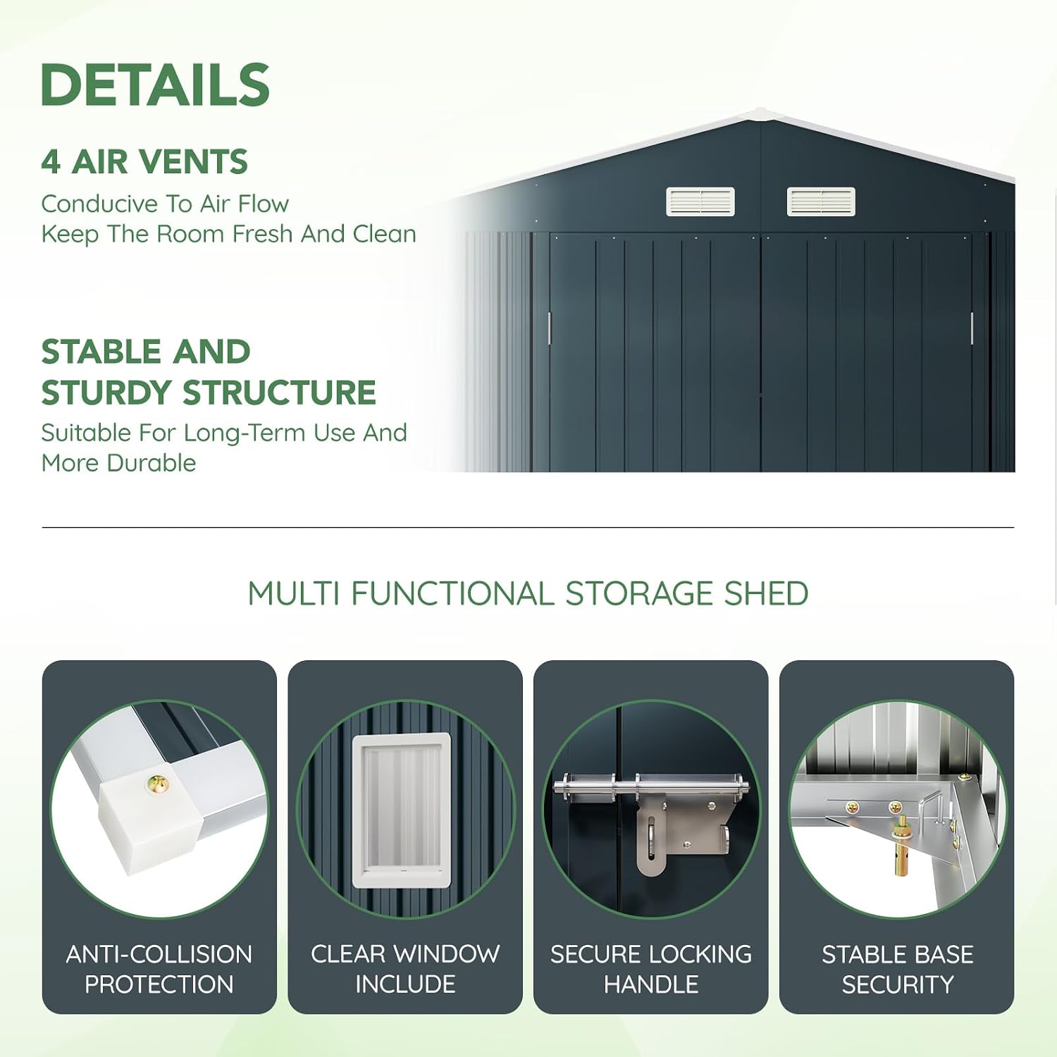 Capanno da Giardino in Acciaio - Outdoor Furniture For Patio recensione e prezzo